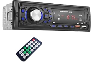 XINROAM Radio Coche Bluetooth 1 DIN : Autoradio Bluetooth Soporta Llamadas Manos Libres Control Remoto - Radio de Coche con Reproductor de MP3, Soporta/FM/AUX-IN/SD/2USB/Carga Rapida