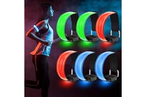Sporgo Lot de 6 bracelets à LED réfléchissants pour enfants - Pour la course à pied, le jogging, la randonnée, les sports de plein air