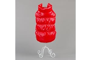 Kismaple Manteau imperméable pour Chien Veste d'hiver rembourré matelassé Doudoune pour Chien Pet Chiot vêtements Assortis Rouge S Poitrine: 35-37CM
