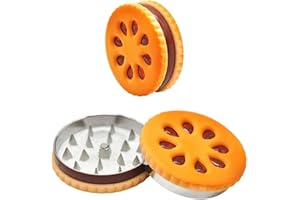 Macina spezie in metallo Bettecso a forma di biscotto con chiusura magnetica e denti in metallo, 55 mm