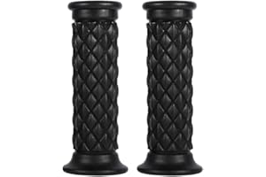 KEENSO Universal Motorcycle Handlebar Grips 1 Pair 7/8" 22mm Rubber Motorbike Hand Grips Bar End