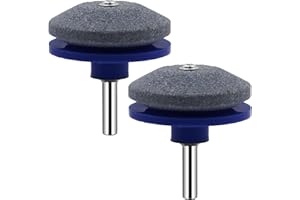 SHARELOVE 2 Pcs Lawn Mower Blade Sharpener Blue Sharpening Tool Garden Lawn Mower Grinder Wheel Stone Sharpening Stones for Garden Tools Spades Hoes Lawn Edger Tool Quality Tool Sharpener