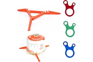 BEIIEB Supporto per serbatoio del gas, cassetta pieghevole per serbatoio del gas, supporto piatto con 3 fibbie per campeggio, escursionismo, picnic, accessori per utensili