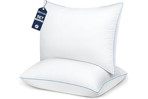 Zibroges Cuscini Letto 40x70 cm Set di 2 Cuscino per Dormienti, Hotel di Lusso Cuscino Letto Super Morbido e Rinfrescante, Coppia Cuscini Ergonomico Guanciali Letto Antiacaro Anallergico, Lavabile