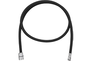 Sanitop-Wingenroth Brauseschlauch für Küchenarmaturen | Ersatzbrauseschlauch für Spültischarmaturen mit ausziebarer Brause | M15 x 1/2 Zoll x 1250 mm | Schwarz | 17768 9