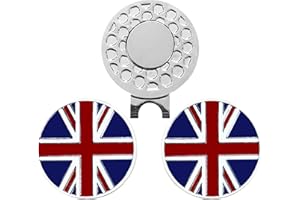 AMRTA Marqueur de balle de golf magnétique pour chapeau de balle de golf avec 2 marqueurs de balle de golf personnalisés pour mettre des pièces de monnaie, cadeaux de golf, golfeur
