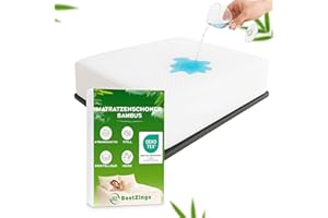 BestZings Matratzenschoner 140x200cm Bambus - wasserdichte Matratzenauflage - Matrazenschoner140/200 Matratzenschutz wasserdicht - Matratzenschoner 140x200 - Matratzenauflage 140x200 Mattress Cover