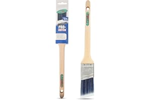 Axus Decor Angled Pro-Cutter Paint Brush (Blue Color) - 1.5"/38mm - Synthetic Filaments, For Cutting In Walls, Ceilings & Woodwork Edges, Hardwood Handles, Rust-Resistant Stainless Steel