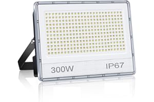 ANNIFUNLY Spot LED Extérieur 300W 30000LM, Puissant Projecteur Exterieur LED, 7000K Blanc Froid Extérieur Lampe, IP67 Etanche Projecteur LED Pour Jardin, Garage, Entrée, Terrasse