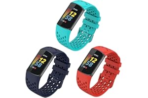 FunBand Cinturino compatibile con Fitbit Charge 5 Bande, cinturino sportivo impermeabile di ricambio in silicone morbido regolabile accessorio cinturino per Fitbit Charge 5