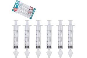 6 Stück Nasensauger Baby 10ML, Aolkee nasenspülung,Professionelle Baby-Nasendusche wiederverwendbar, nasendusche kinder, Tragbarer Baby-Kleinkind-Nasenreiniger mit Silikon-Nasenabsaugspitze