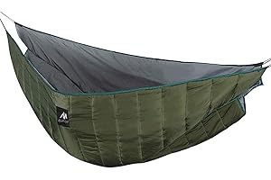 AYAMAYA Topquilt Hammock Top Quilt 35-50F Degree Sleeping Un-Bag for Adult in Warm/Cold Weather Hiking,Backpacking,Camping