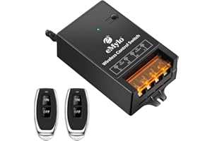 YASORN eMylo Interruttore remoto wireless AC 100V-240V Relè luce remota RF Interruttore luce da parete intelligente per elettrodomestici e apparecchiature industriali con portata remota 100m (nero)