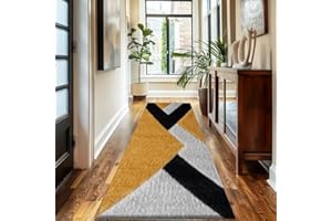 Trendy Realm Nia Lux CollectionRunner Rug - Hallway Carpet Runners, Non-Slip Floor Mats for Kitchen, Living Room, Corridor, Entryway, Door Entrances (Nia, Orcher, 60x220cm)
