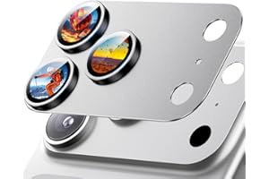 Jurqqer Kameraschutz für iPhone 17 Pro 6,3 Zoll, [Kratzfest & Anti-Fingerabdruck] 9H Ultradünner Gehärtetes Glas, Kamera Schutz aus Aluminiumlegierung, Matt Metallplatte, 1 Stück, Silber