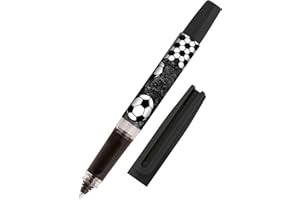 ‎ONLINE Online Tintenpatronen-Rollerball Bachelor Design Fußball, für Rechtshänder und Linkshänder, ergonomisches Griffstück, Roller-Ball, Standard-Tintenpatronen, inkl. Kombipatrone blau