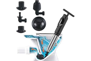 BLOGLOER Desatascador Tuberías a Presion con Barómetro y Aire Comprimido, Desatascador WC de Inodoro, 2026 Actualización para Lavabo Bañera Ducha (Negro)