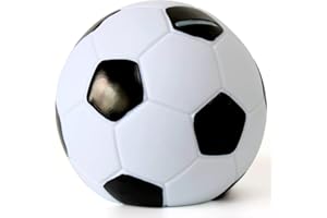 DBPBToU Hucha de Fútbol Infantiles, Hucha de Baloncesto Creativa de Material de Esmaltado Seguro, para Decoración/Juguete/Regalo (Fútbol)