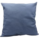 Inorien Pamuklu Kırlent Kılıfı, 45x45 cm,%100 Pamuk (Denim Mavi)