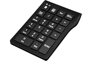 ‎PODAZZ Podazz Numeric Keypad, Bluetooth Numpad 2.4G Numeric Keypad Cable with 22 Keys - 10 Multifunctional Keys Multimedia Keys for Laptop, Desktop, Notebook, PC (USB Charging)