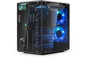 SUNFOUNDER Pironman 5-MAX NVMe M.2 SSD PCIe Raspberry Pi 5 NAS RAID 0/1 AI acelerador Hailo-8L PWM ventiladores RGB 0,96" OLED Apagado seguro HDMI (RPI5 no incluido)