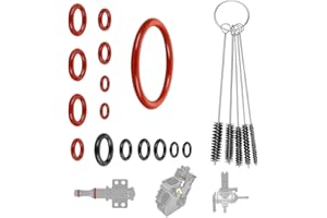 AZLANWAY Joints joints toriques pour machine à café Philips Saeco, 20 pièces joint torique compatible Philips, ensemble de brosses de nettoyage, joints en silicone, groupe de distribution de valve