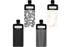 ASTRALONG 4 Pezzi Flaconi da Viaggio, 90ml Sacchetto di Imballaggio Vuoto in Plastica, Riutilizzabili Bottiglie da Viaggio, Kit Viaggio Liquidi per Lozione Shampoo Crema Viso Liquidi (A)