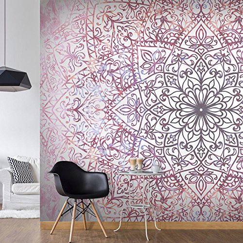 FOTOTAPETE 350x245 cm - VLIES TAPETE PREMIUM - PROFI QUALITÄT - 3 Farben zur Auswahl - Top moderne Wanddeko - Wandbilder XXL - Riesen Wandbild - Top Design Tapete - Neue exklusive Edition mit noch besser Druckauflösung - Deutsches Premium Vlies - Abstrakt Mandala Orient f-C-0131-a-d
