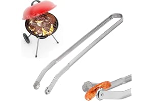 KKTONGXI Pince à saucisse BBQ,Pince à retourner les saucisses BBQ,Pince Retourne Saucisse, Pince de barbecue multifonctions de 38 cm.