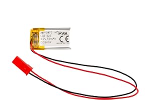 3,7 V 85 mAh batteri LP301525 litium polymer Akyga AKY0472 Li-Po batteri PCM JST 2-polig anslutning 2,54 15 cm