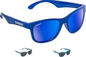 Cressi Unisex - Babies Kiddo Sunglasses Polarised Children's Sunglasses, Royal Blue/Mirror Lens Blue, 6+ Years