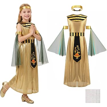 Eleasica – Robe De Princesse Elena – Déguisement Volant – 3-8 Ans – Avec Diadème, Gants, Baguette, Collier – Halloween, Anniversaire, Carnaval