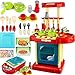 Produktbild TOOGOO 1 Satz tragbare rot elektronische Kinder Kinder Kueche Kochen Maedchen Spielzeug Herd Spielset