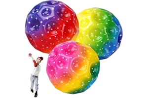 OSDUE Moon Ball, 6.5cm Extreme Space Ball, PU Bounce Balls, Ultra High Bouncing Sounds Meteor Space Balls with High Resilience