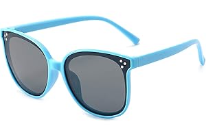 LHSDMOAT Kids Polarized Sunglasses Sports Sunglasses UV400 Protection Children Boys and Girls Polarized Fashion Comfortable Sunglasses Silicone Flexible Frame For Boys Girls Childrens Age 5-13