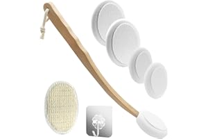 GMMG Applicateur Creme Dos Brosse pour le Dos 7 Pièces Brosse Dos Douche Pour le Corps pour L'application de Savon Crème Huile Solaire