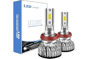 Sidaqi H8 H11 LED Headlight Bulb 100W 12000LM 6000K White H11 LED Headlight Conversion Kit High Low Beam 300% Bright H11 LED Bulb Replacement H11 Fog Light Bubs DRL (2PCS)