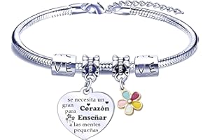 FGHJK Pulsera Maestro Pulsera Profesora Regalo Profesora Regalo Maestro Gracias Maestro Profesora Pulsera Graduación Regalos Cumpleaños Regalo del dia del Maestro Regalo de acción Gracias