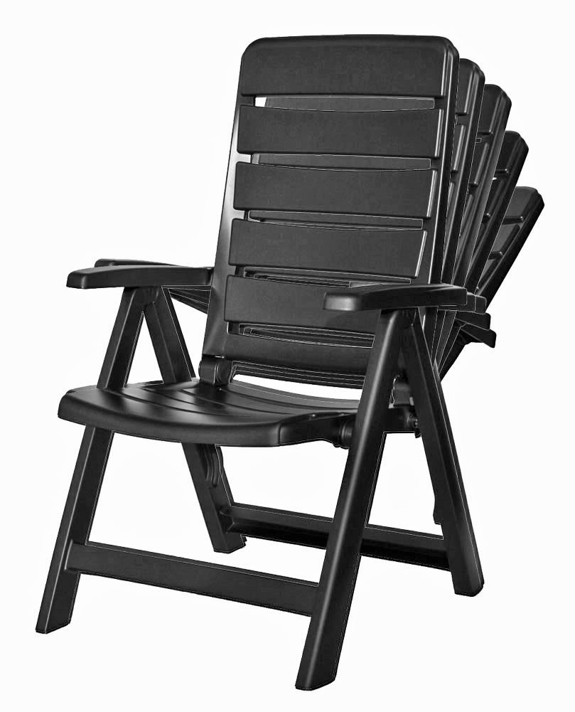 Kettler 6 Nizza Gartenstühle in anthrazit Klappsessel Gartenmöbel Sessel – Bild 8