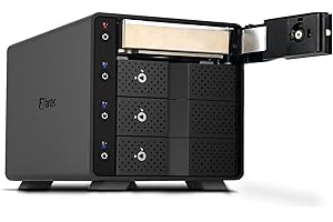 FANTEC 4X USB3.2 Gen2 Hard Disk Docking Station for 4X SATA 3.5/2.5 Inch SSDs and HDDs, Transfer Rates up to 10Gbit/Sec, no Tools Required, 2X USB Cable. Aluminum Enclosure Black