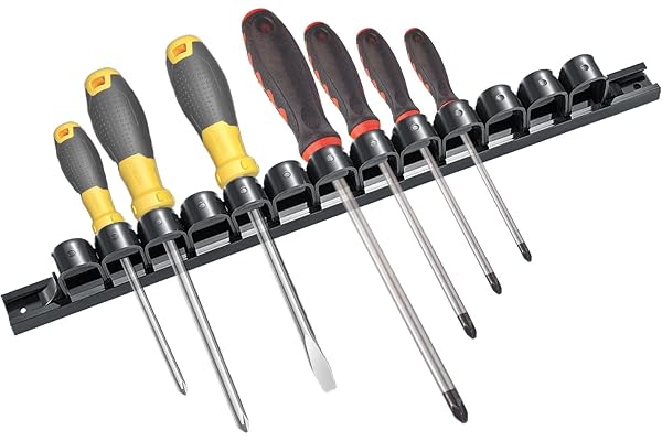 Porte-outils d'atelier – Support mural multifonction pour tournevis – Support de rangement pour outils à main, clés à molette, présentoir pour tournevis, étaux