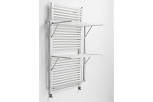 ARREDAMENTIITALIA Arredamenti Italia stojak na bieliznę na kaloryfer Klaus, drewno – składany – 10 m smycz – kolor: biały AR-It il Cuore del Legno