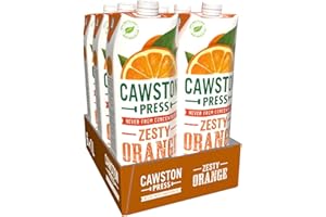 Cawston Press, 100% Squeezed Juice Cartons All Natural, Vegan, No Added Sugar Hand Picked Oranges, 1 L (Pack of 6)