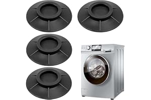 DILIGHTNEWS 4 Stück Silikon Pad Tragbare Anti Vibration, Schwingungsdämpfer Vibrationsdämpfer, Verstellbares Gummifußpolster, Schwingungsdämpfer Vibrationsdämpfer, Für Waschmaschine Trockner Schwarz