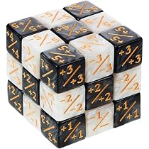 48 Acryl-Würfelzähler – 16 Mm, Schwarz & Weiß, Für Magic & Brettspiele