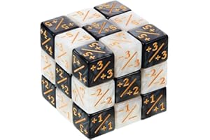 WLVINSON 24 Pezzi Dadi Magic The Gathering,Dadi Da Gioco,Token D6 Cubo,Contatori Di con Segno Più O Meno,Compatibile con MTG, CCG, Accessorio per Giochi di Carte, Gioco per Giochi Da Tavolo