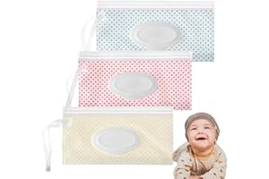 TAKEYFAITHER 3 PCS Wet Wipe Pouch Reusable Baby Wipes Travel Wipes Case Wipes Case Holder Portable Travel Wipes Dispenser for Home Outdoor Baby Wipes Personal Wipes