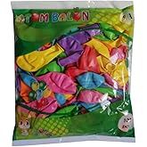 Kalbi Ticaret 9A Karışık Renkli Balon 100'l&uuml; Atom