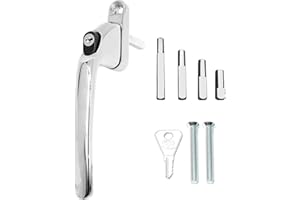 SCHLOSSER TECHNIK UPVC Universal Inline Espag Lockable Window Handle Spindle Kit (Chrome)