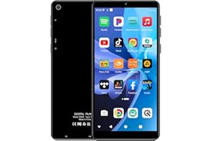DIOFOX 5,5" Reproductor MP3 con Cámara,Reproductor MP3 con Bluetooth y WiFi,Pantalla Táctil Android Reproductor MP4 con Spotify,80GB Mp3 & Mp4 Reproductor con Deezer,Amazon Music,Audible,Play Store y Speaker